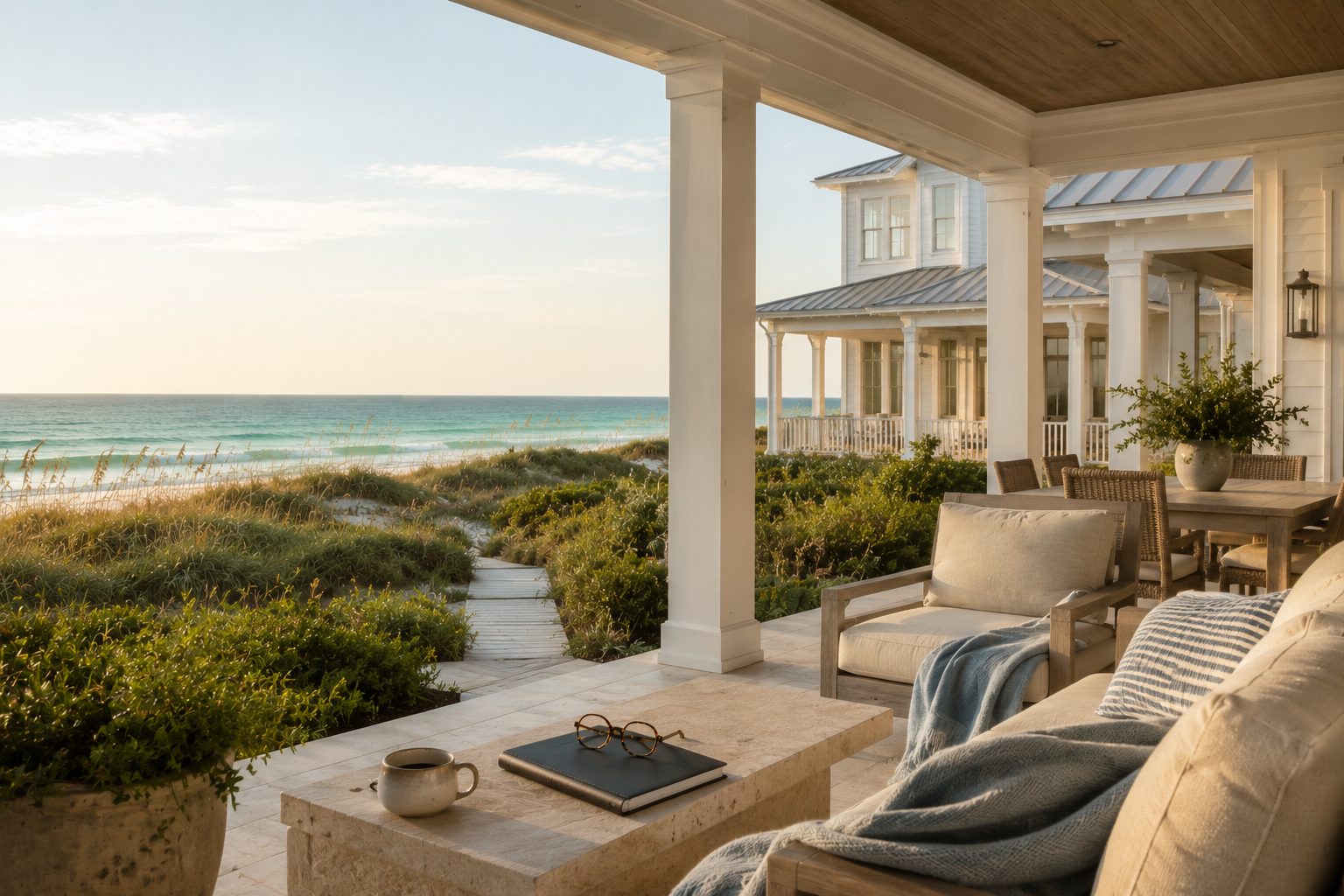 Refined coastal luxury home overlooking the Gulf along Scenic Highway 30A Florida