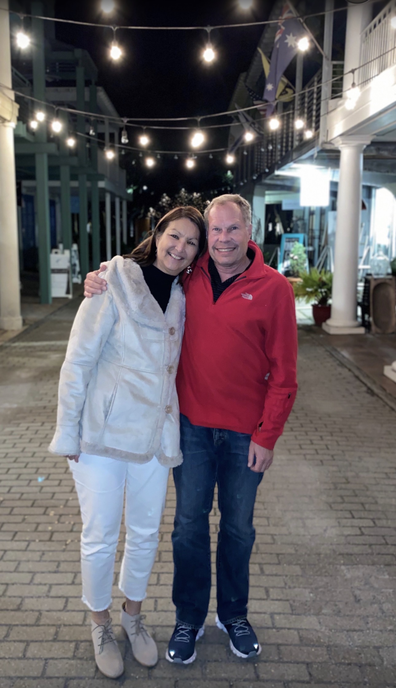 Kim Francks and her husband in Blue Mountain Beach after beginning a new chapter of coastal living